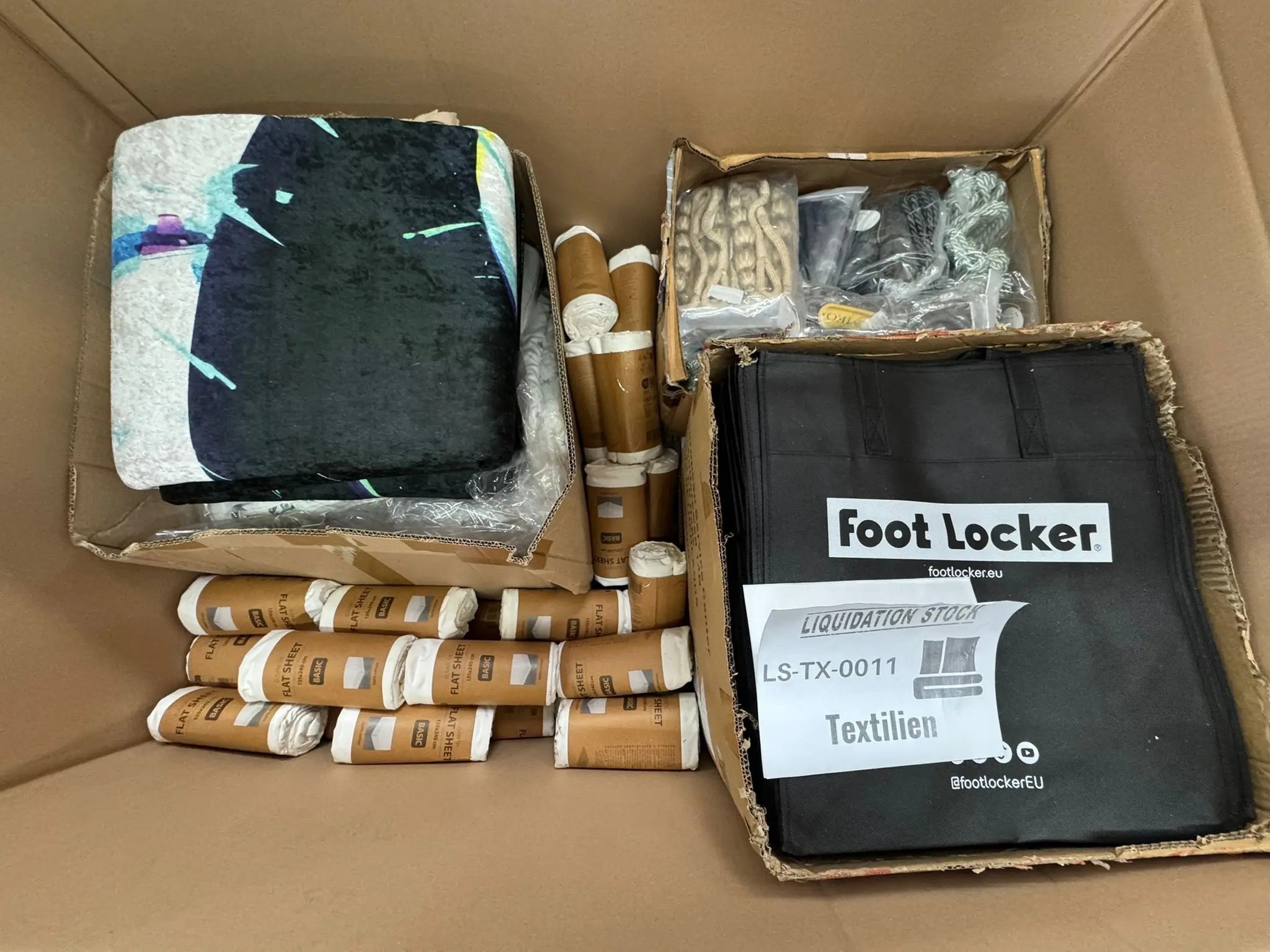 Foot Locker Bags, Flat Sheets, Blankets and more