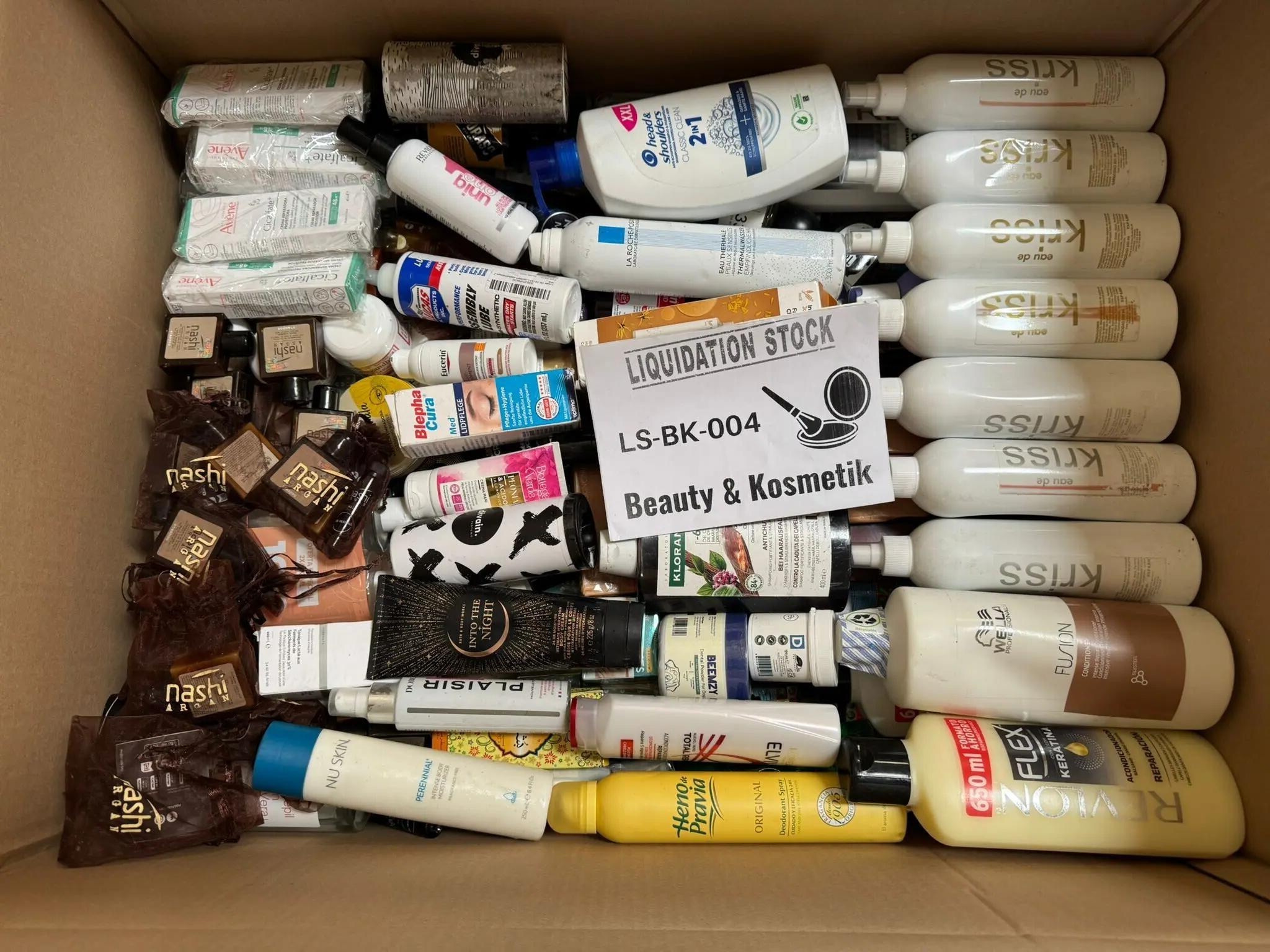 Revlon Shampoo, Kriss Shampoo, Head & Shoulders Shampoo, Nashi Conditioner, Avene Cream, Nu Skin Lotion, Plaisir Lotion, Fulin Shampoo, Hair Sprays, Creams and more